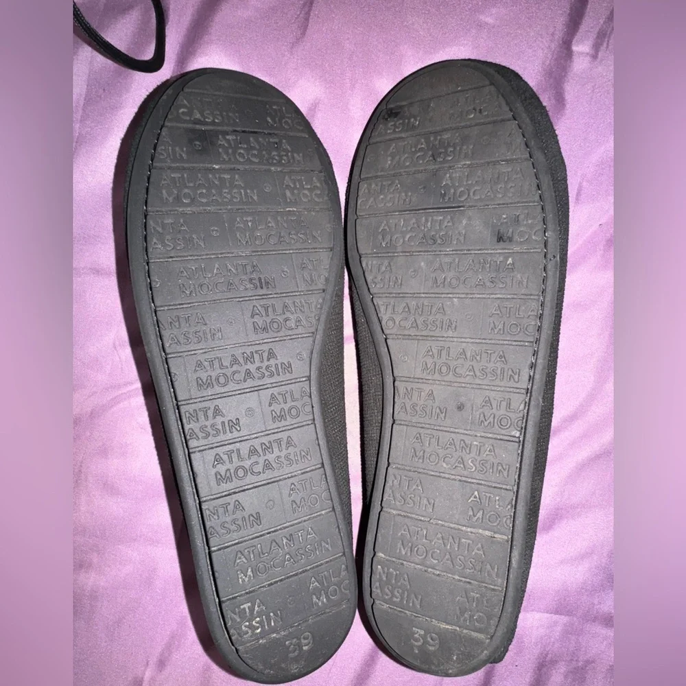 Atlanta Mocassin Black Nubuck Driving Loafers men's EU 39 US 6 women 8-8.5
